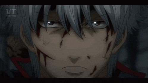 a close up of a man 's face with the words begone specter on the bottom