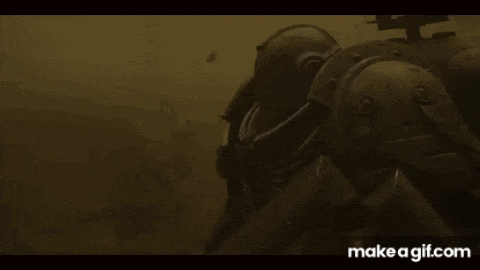 a video game character is standing in a foggy field with the words make a gif.com visible in the corner .