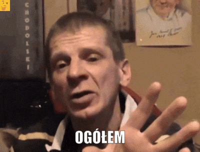 a man in a black and white striped shirt says ogolem
