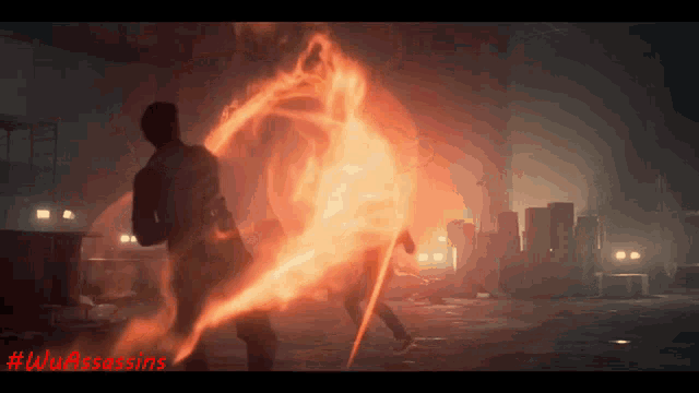 a video game scene with the hashtag #wuassassins on it