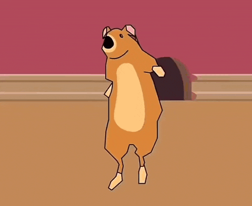 a cartoon of a cat and a bear hugging
