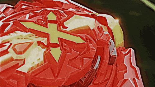 a red object with a cross on it