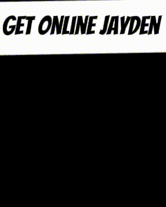 a picture of a plate of food with the words get online jayden above it