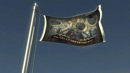 a flag that says the great departed sons on it