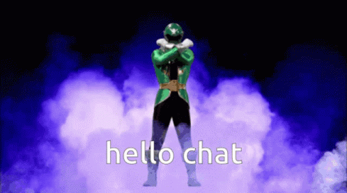 Hello Chat Power Rangers GIF