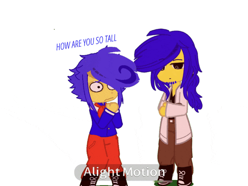 two cartoon characters standing next to each other with the words how are you so tall above them