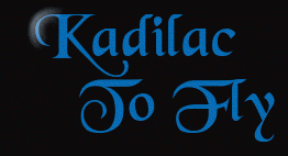 a black background with the words kadilac to fly