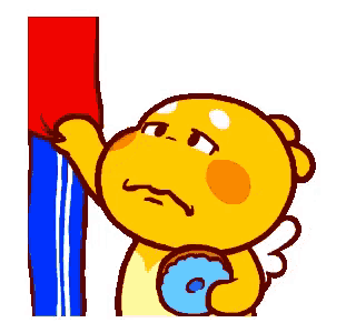a cartoon character is standing next to a pole and holding a blue ball .