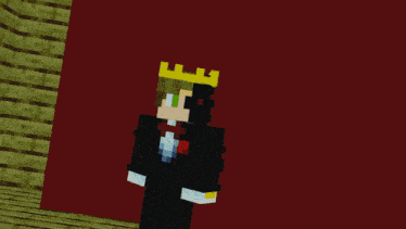 a minecraft character wearing a tuxedo and bow tie