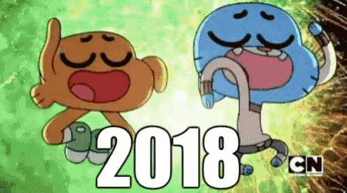 2018/ Fogos De Artifício / Feliz Ano Novo / O Incrível Mundo De Gumball GIF - The Amazing World Of Gumball 2018 Happy New Year GIFs