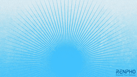 an advertisement for renpho empower your wellness with a blue background