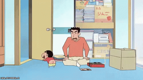 Shinchan & Dad Butt Dance GIF - Father And Son Shin Chan Naughty GIFs