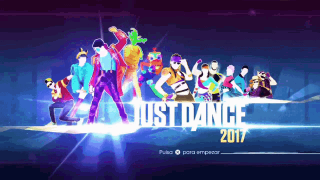 a video game called just dance 2017 shows a group of people dancing