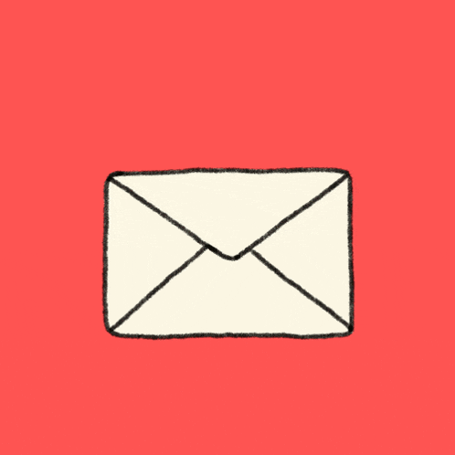 a cartoon drawing of a smiley face sticking its tongue out in an envelope