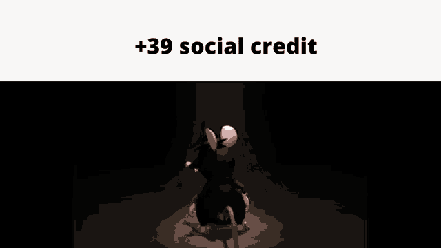 a sign that says ' 39 social credit ' on the top