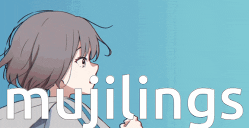 a picture of a girl with the word mujilings written below her