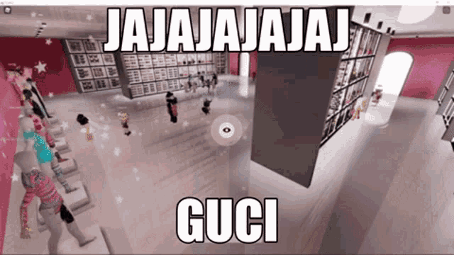 a screenshot of a video game that says ' jajajajaj guci '