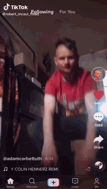 a man is dancing on a tiktok video