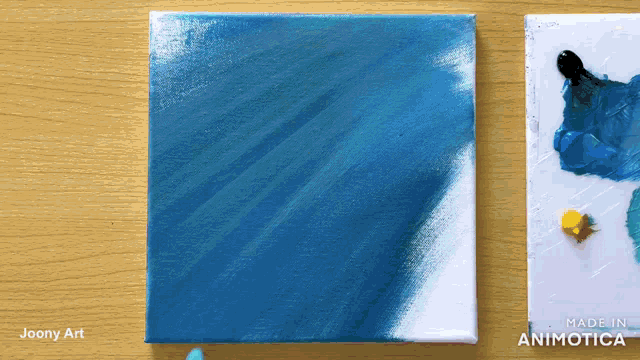 a painting is being made by joony art and made in animatica