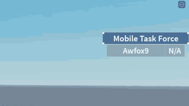 a blue sign that says mobile task force awfox9