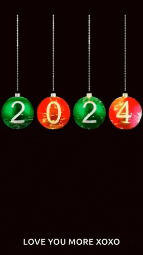 a happy new year greeting card with christmas balls and the year 2014