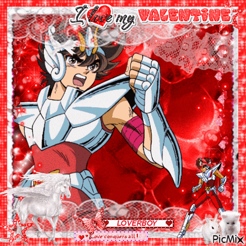 a valentine 's day card with a cartoon character and the words i love my valentine on it