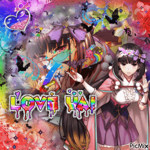 a picture of a girl with the words love ya