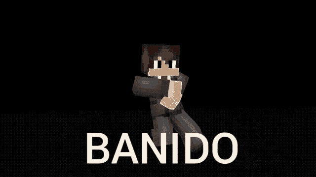 a picture of a minecraft character with the word banido written below it