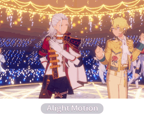 a screenshot of a video game with the words alight motion at the top