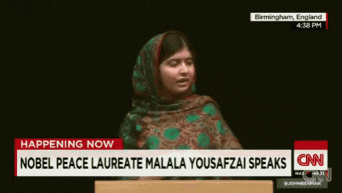 Malala Yousafzai GIF - Malala Yousafzai Cnn Speech GIFs