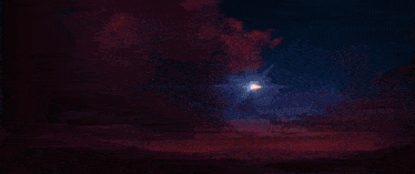 a cartoon character with red hair is holding a sword with a beam of light coming out of it