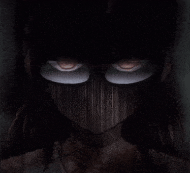 a close up of a woman 's face with glasses and red eyes