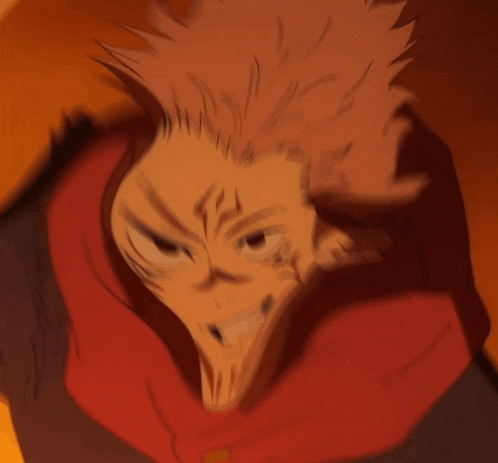 a blurry drawing of a person with a red jacket