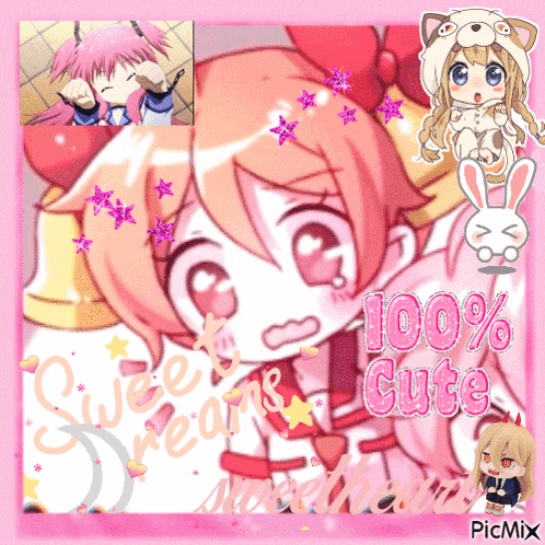 a picture of a girl with the words sweet tears 100 % cute on the bottom