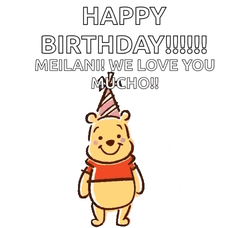 winnie the pooh , tigger , piglet and eeyore are celebrating a birthday with a banner .