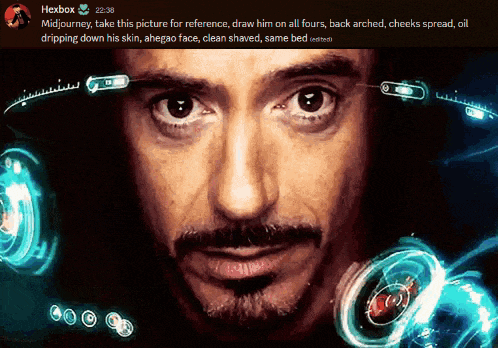 a picture of a man 's face with a caption that says " midjourney take this picture for reference "