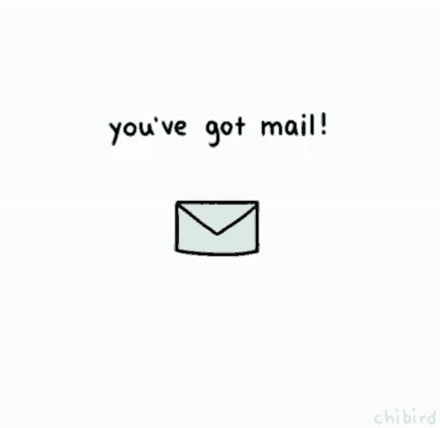 an envelope with a middle finger sticking out of it and the words you 've got mail