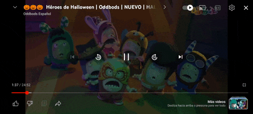 a screenshot of oddbods heroes de halloween on youtube