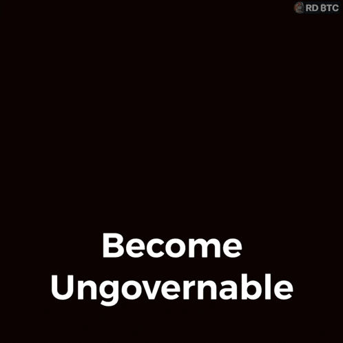 a sign that says become ungovernable with a coin in the center