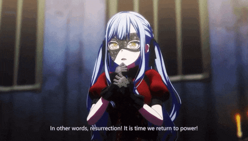 a girl in a mask says in other words resurrection