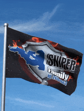 a flag that says sniper family id 2601661 is flying in the wind
