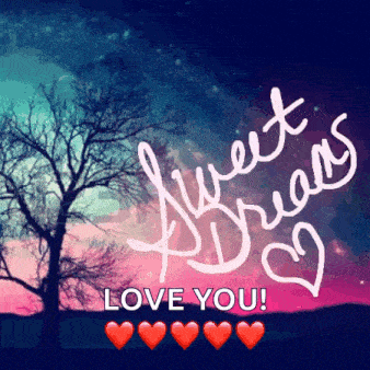 a picture of a tree with the words " sweet dreams love you "