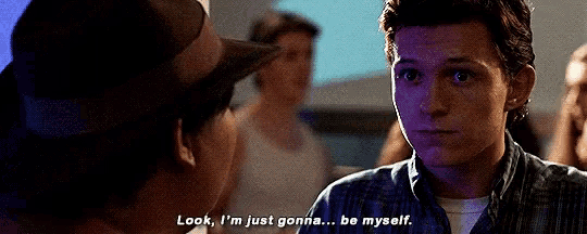 a man is talking to another man and says `` look , i 'm just gonna ... be myself '' .