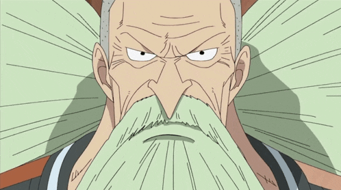 a man with a beard is screaming with the words knowledge comes from the past