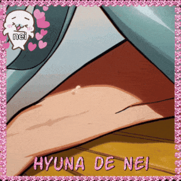a picture of a woman 's leg with the words hyuna de nei on it