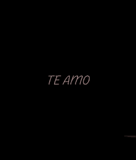 a black background with a pink swirl and the words te amo