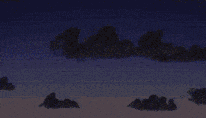 a drawing of a cloudy sky with a sun shining through it