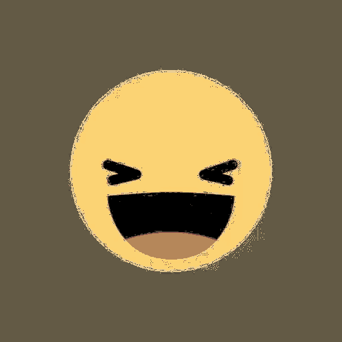 a smiley face with its mouth wide open