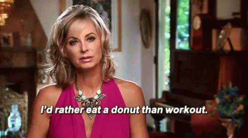 Id Rather Eat Than Workout GIF - Real Housewives Eileen Davidson Id Rather Eat Donut Than Work Out GIFs
