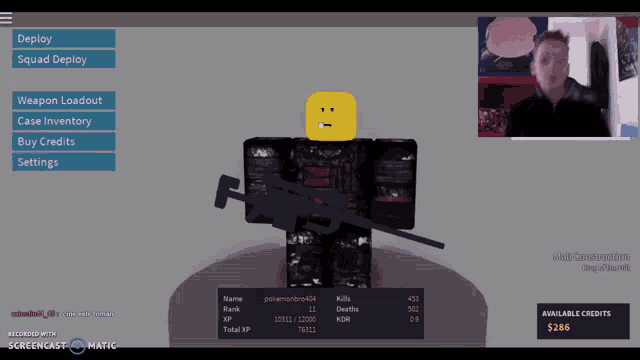 a screenshot of a roblox game shows a soldier with a gun